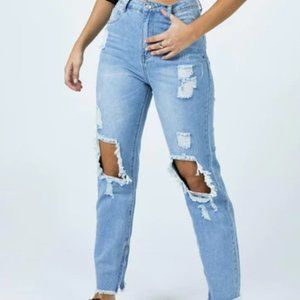 PAOLA STRAIGHT LEG DENIM JEANS